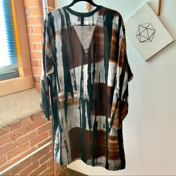 Hand dyed Leslie Grant long sleeve tunic, OS, $20 - Picture 3 of 8